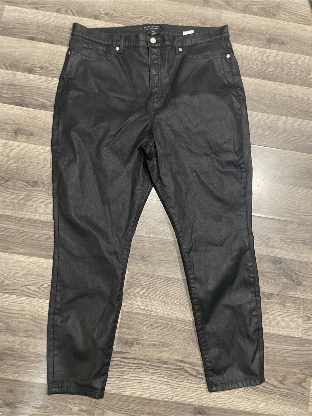 Banana Republic High-Rise Curvy Skinny Jeans Black No Fade Size 34